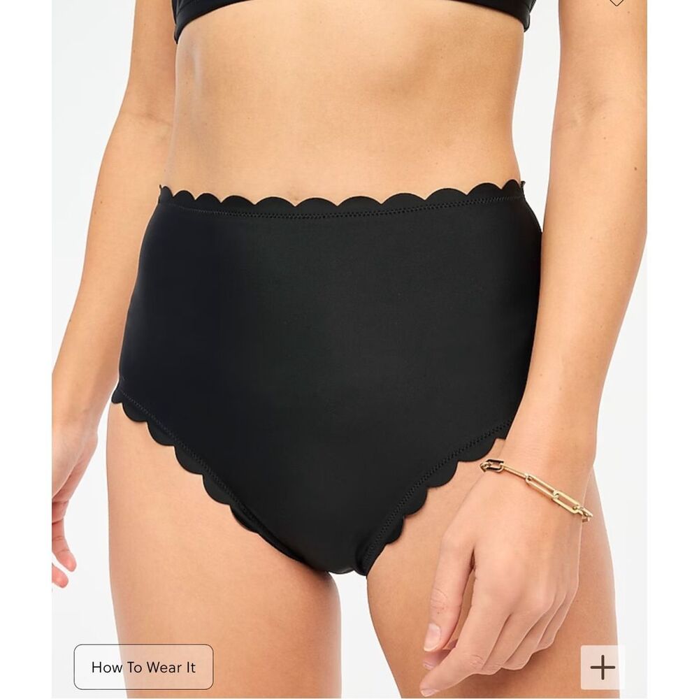 $50 J. Crew High-rise scalloped bikini bottom size S m6
